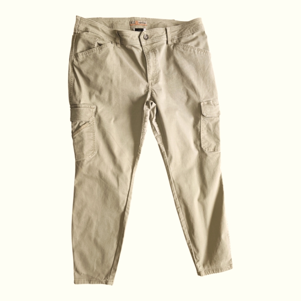 5.11 Tactical Women's‎ 98% Cotton 2% Elastane Khaki Pants Size 16